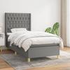 VidaXL Divan Bed and Mattress Dark Grey 90x190 Cm Fabric - Model 3132194
