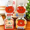 Simple Mini 2026 Desk Calendar Fruit Shape Coil Binding Schedule Planner Cartoon Portable Desktop Calendar Desktop Decoration
