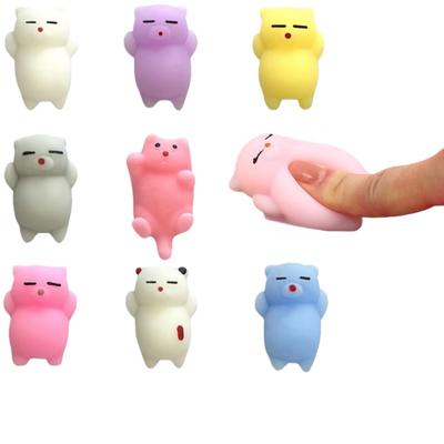 6 Stück Kätzchen Quetschspielzeug Niedliche Katze Stressabbau für Erwachsene Kinder Angstlösendes Fidget Sensorisches Spielzeug Kreatives Entspannungsgeschenk
