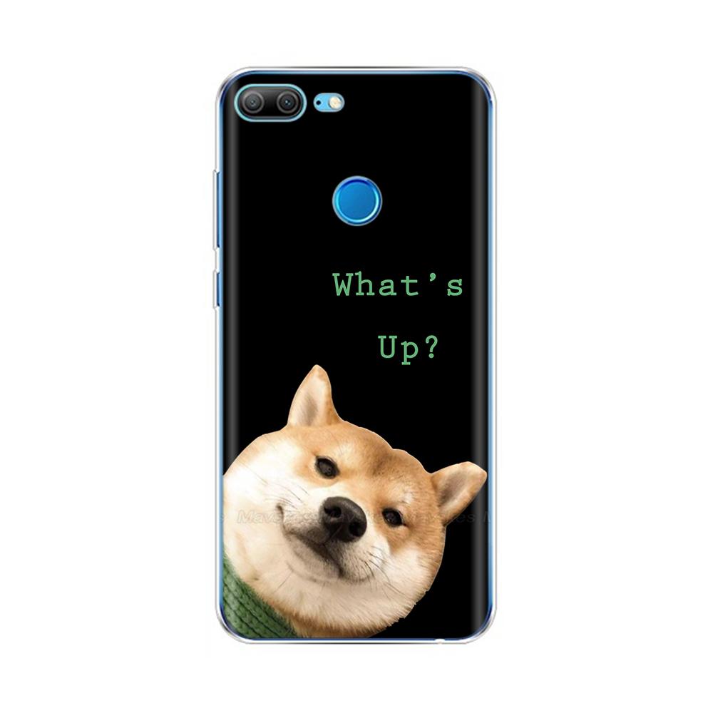 Phone Case For Honor 9 Lite Back Cover for Huawei Honor 9 Lite Cases Transparent Silicon TPU Protective Cats Flower Print Covers