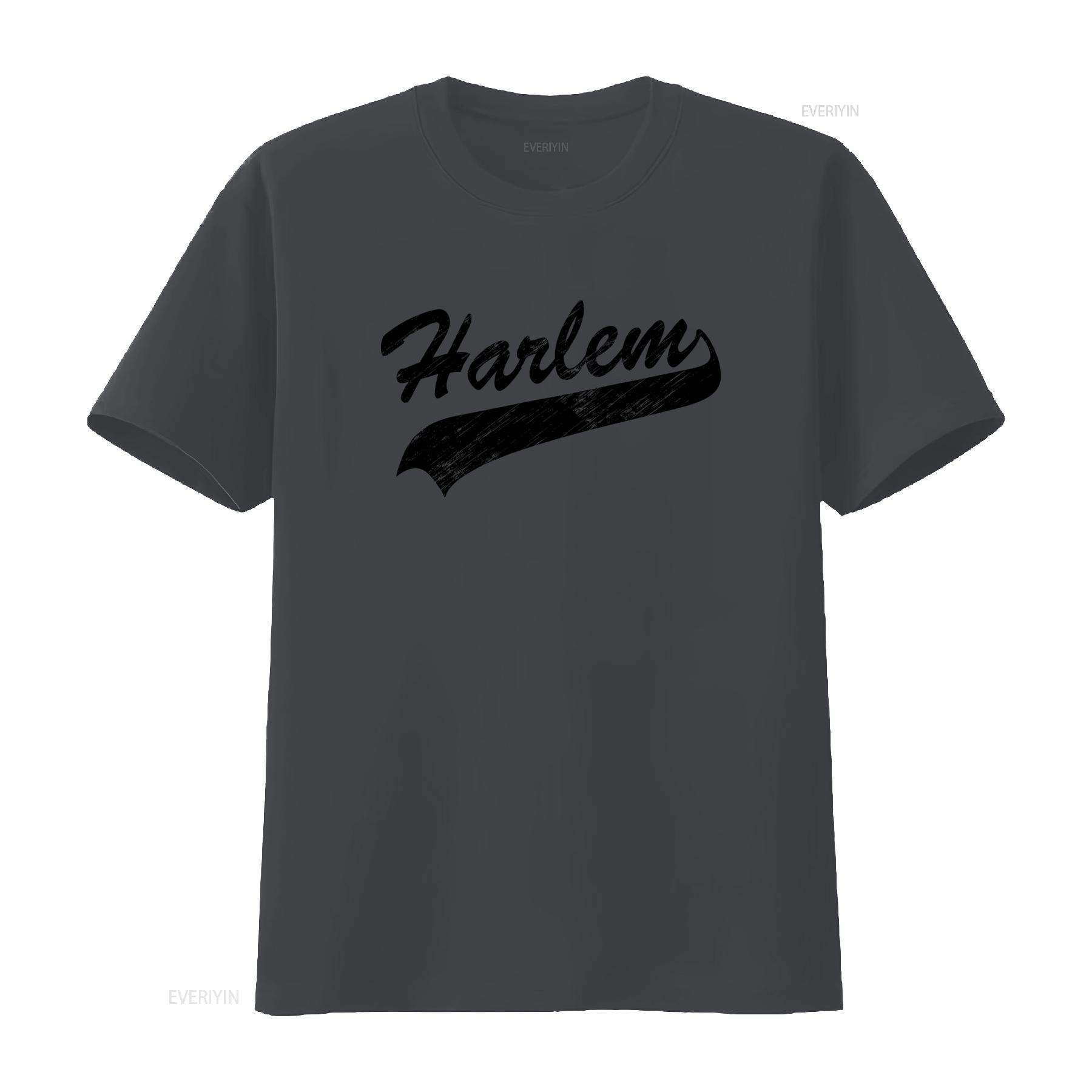 

Harlem T shirt Stylish Borough City New York Design for Trendy Fashion Lovers vintage Washed fashion Versatile Stretched Unisex 4XL