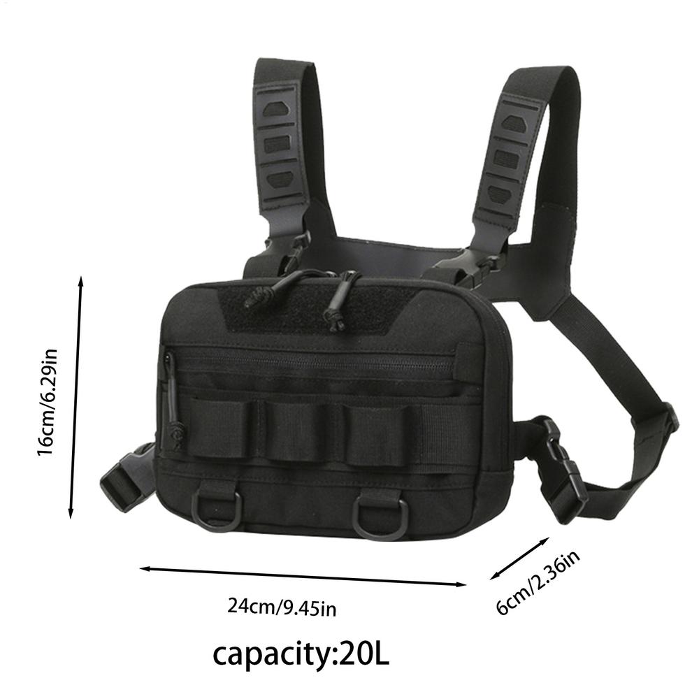 Fishing Chest Bag 20L Oxford Cloth Front Rig Pouch Tacticals Bags Fishing Tool Storage Vest Backpack For Hunting Camping Pack