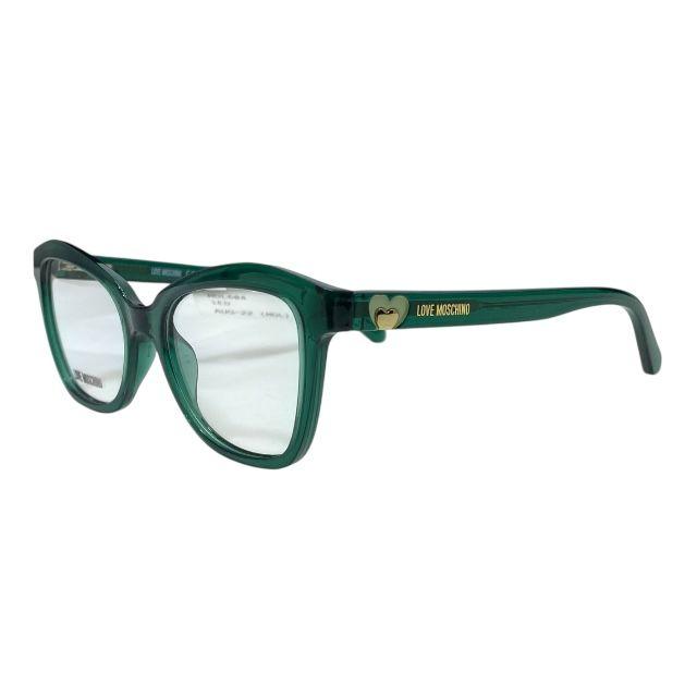 Used Love Moschino MOL604 1ED 140 52-18 Glasses Glasses Eyewear Cat Eye Logo Green Plastic Love Moschino