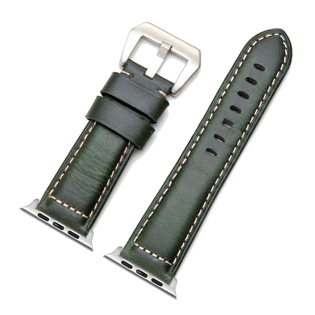 Vintage Watchbands 44mm 40mm 42mm 44mm Handmade Watch Strap Coffee Blue Red Green Replacement Watchwrist Belt Bracelet Accessory