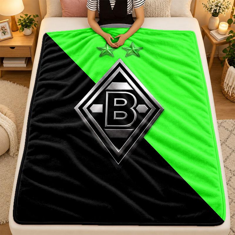 Flannel BlanketBorussia Mönchengladbach Warm Soft Throw Blanket for Indoor Sofa Bed Living Room Use