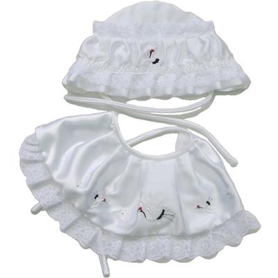 Ceremony Accessories Satin Crane Set OP-mini 2-piece (Hood, Bib) 26-50723