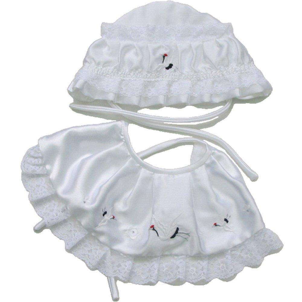 Ceremony Accessories Satin Crane Set OP-mini 2-piece (Hood, Bib) 26-50723