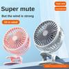 Electric Mini Hand Clip Fan USB Rechargeable Table Fan Clip-on Type Portable Mini Desk Fans Air Conditioner Hanging Fan Bedroom