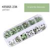 1 Set 12 Grids Nail Assorted Shape Glass Art Rhinestone Kit Flatback Rhinestone DIY Nail Design