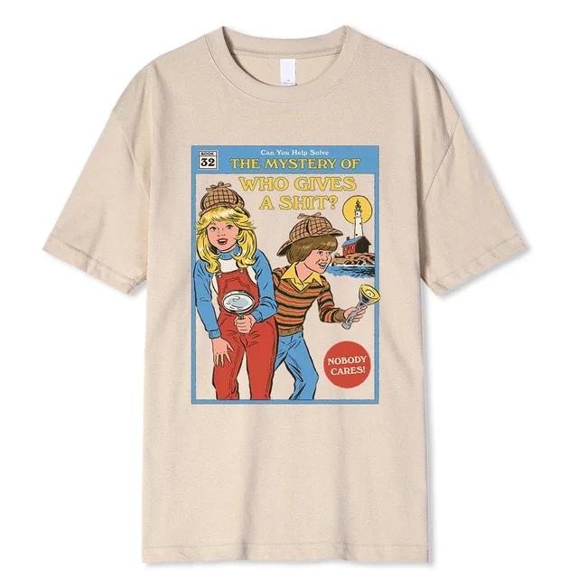 Můžeš Pomoci Vyřešit Záhadu, Koho To Zajímá Pánské Tričko Módní Ležérní Streetové Nadrozměrné Tričko Volné Bavlněné Tričko Oblečení