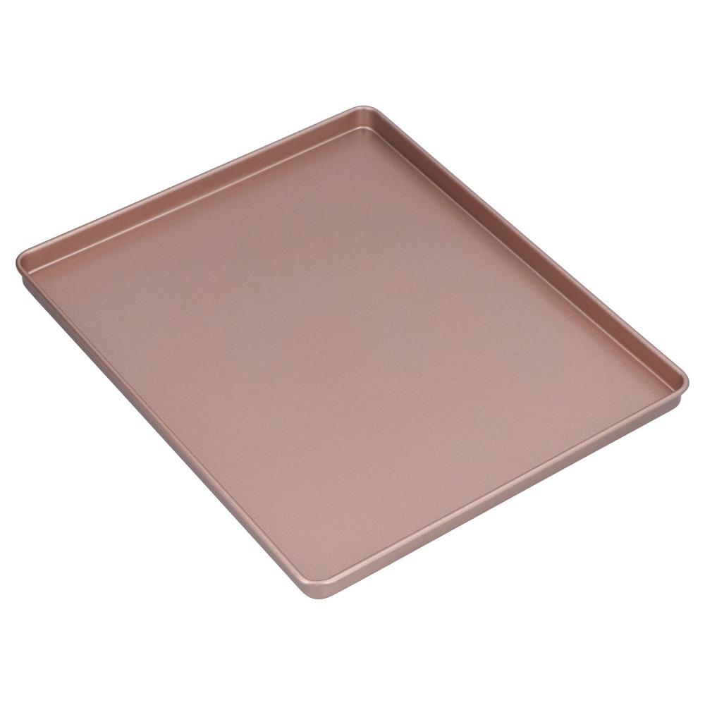 Carbon Steel Multifunctional Baking Pan Non Stick Rectangle Non Stick Pizza Pan Gold Rolled Edge Bakeware
