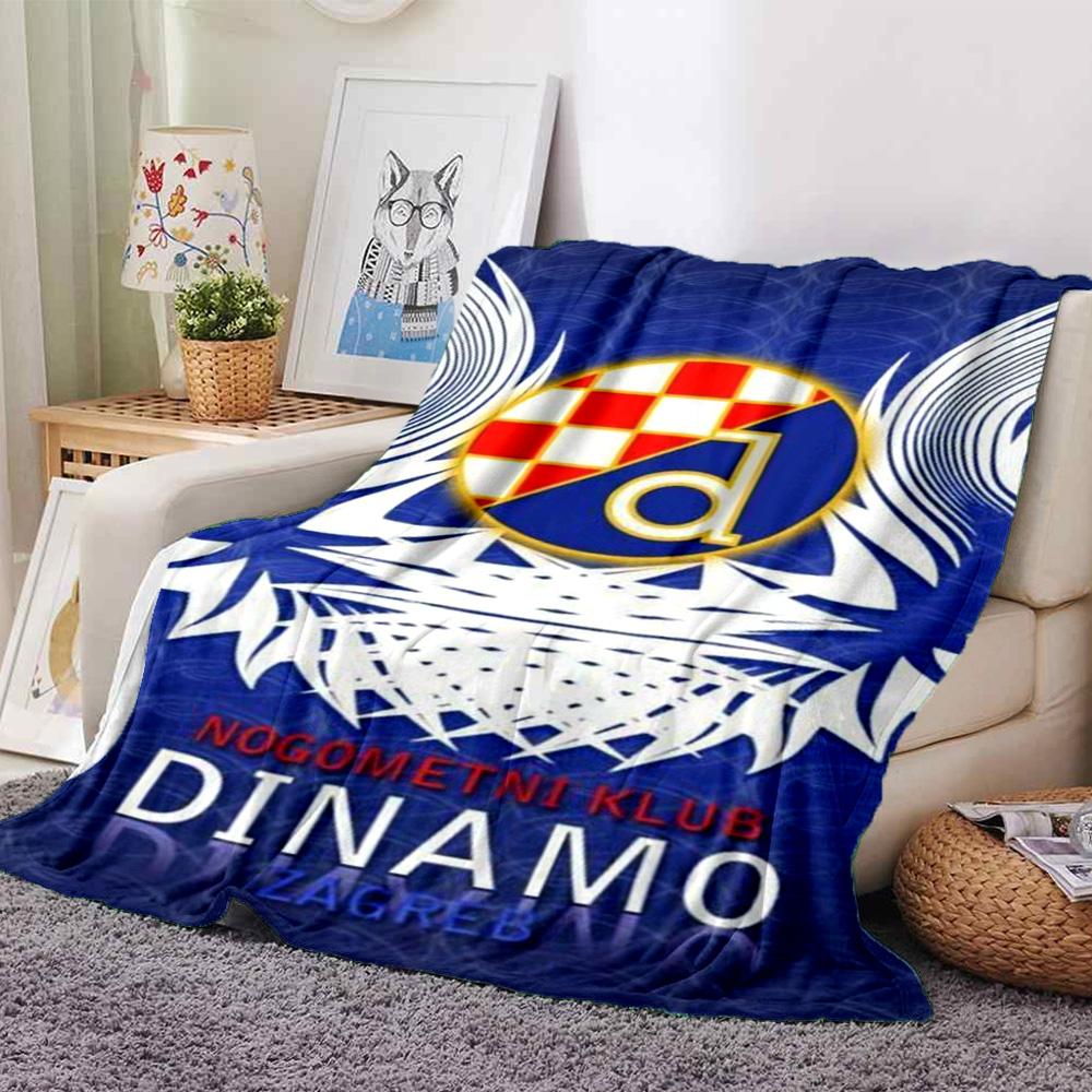 Dinamo Zagreb Print Flanelldecke Hohe Qualität Warm Bequem Decke für Alle Jahreszeiten Perfekt für Geschenke Heimdekoration