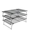 Pastry Tray 3 Layer Cake Cooling Rack Non Stick Stackable Baking Tray Oven Safe Foldable Wire Grid Oven