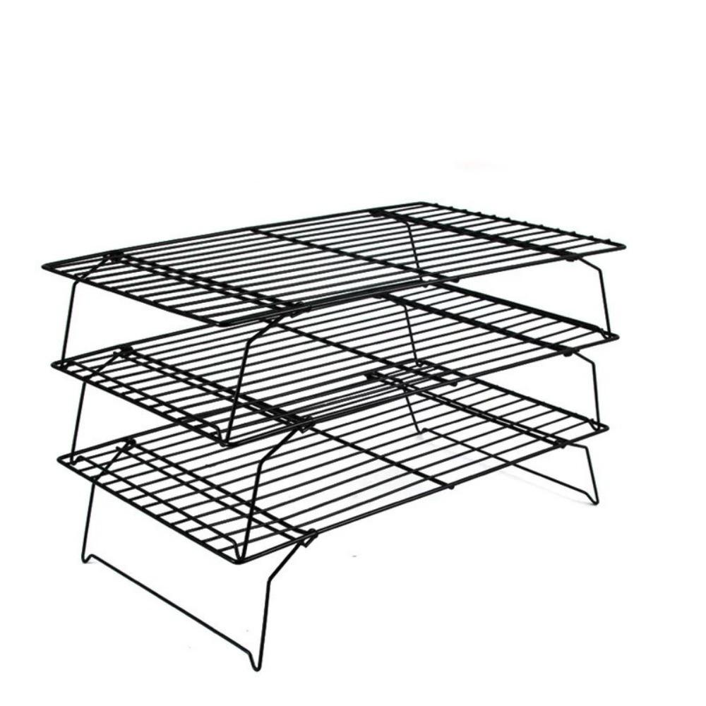 Pastry Tray 3 Layer Cake Cooling Rack Non Stick Stackable Baking Tray Oven Safe Foldable Wire Grid Oven