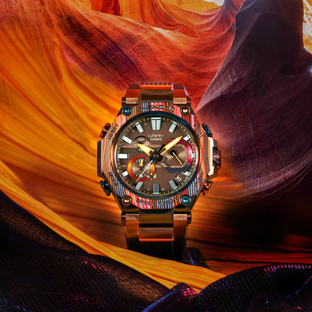 Casio Herren-Quarz-Uhr aus Edelstahl, 200M wasserdicht, MTG-B2000XMG-1A