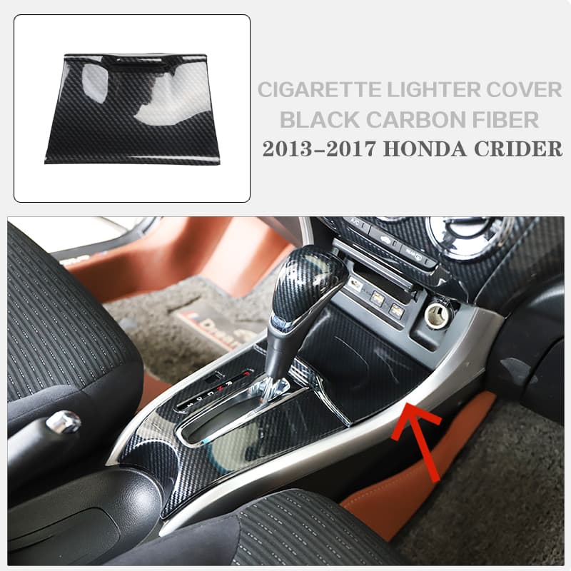 13-17model of CRIDER Rear Cup Holder with Carbon Fiber Pattern Black Navigation Panel Is Used for Car Interior Decoration