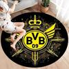 Borussia Round Area Rug,Carpet Rug for Living Room Bedroom Sofa Playroom Decor,Non-slip Floor Mat