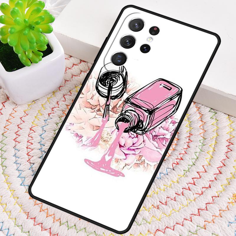 Nail Polish Silicone Phone Case For Samsung Galaxy Note 10 Pro S26 S25 S24 S23 S22 S21 Plus S25Ultra Capa Cover