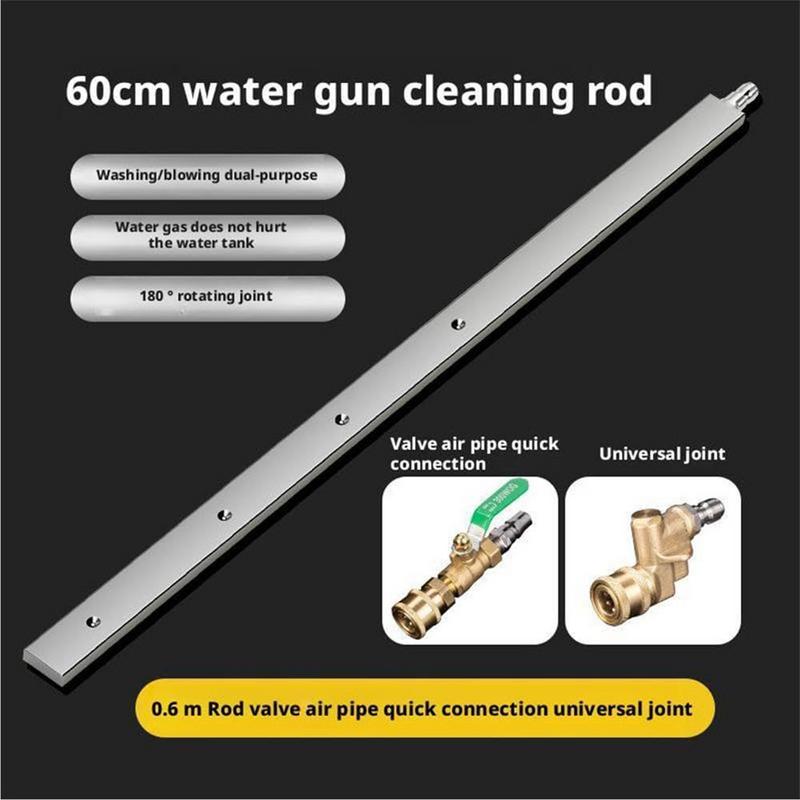 Radiator Cleaning Wand 23.6 Inch Radiator Pressure Washer Tool Stainless Steel Power Washer Wand With 1/4 Inch Quick Coupler For
