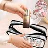 Medicine Cosmetic Bag Women Large Capacity Travel Organizer Easy Wipe Clean Toiletry Pouch Daily Use Trip Toiletry Travel Bag