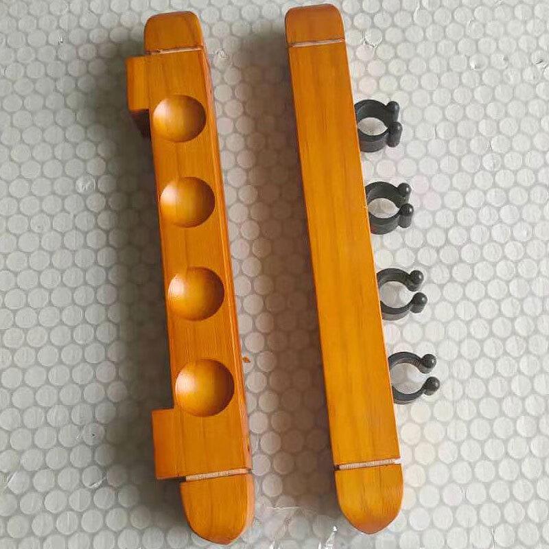 MR MOOSE Solid Wood 4-Hole Wall-Mounted Billiard Cue Rack