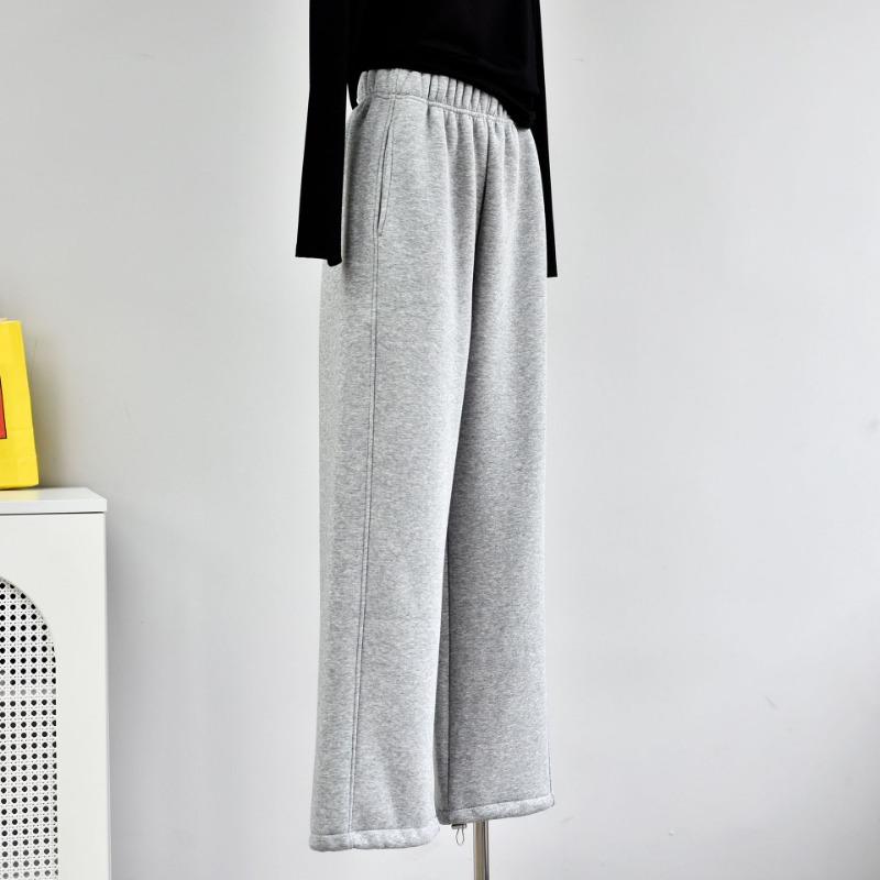 Winter Women's Thick Casual Wide Leg Loose Sports Cotton Sweatpants Casual Pants