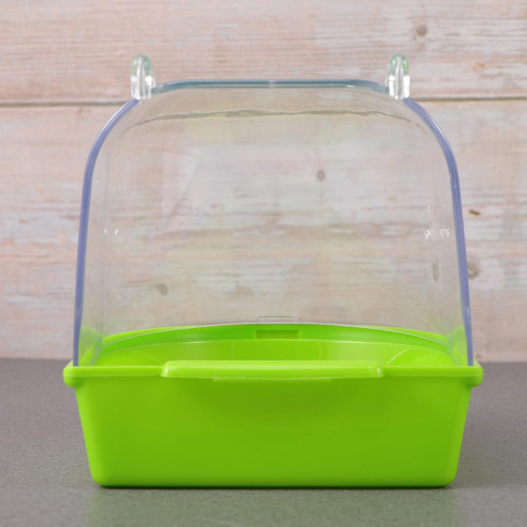 Caged Bird Bath for Small Birds Outdoor Parrot Canary Budgie Covered Bath Basin Multi Cage Compatible External Bird Bath Cage