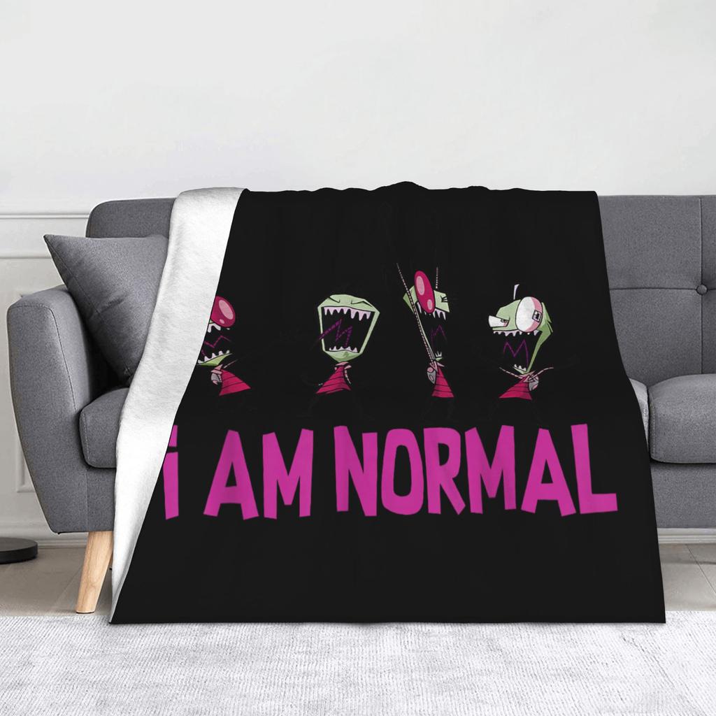 Invader Zim Gir Cartoon Wool Blankets  Awesome Throw Blanket for Home 150*125cm Rug Piece