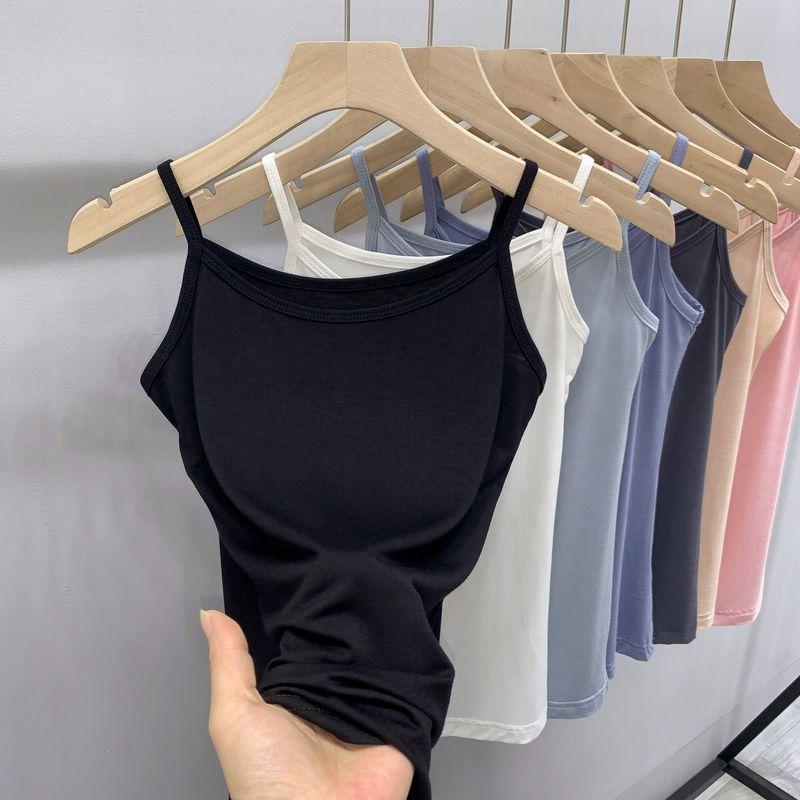 Modal Camisole Women's Spring/Summer Inner Wear Plus Size Slim Looking Sleeveless Tops All-Matching Outer Wear Short Bottoming Shirt