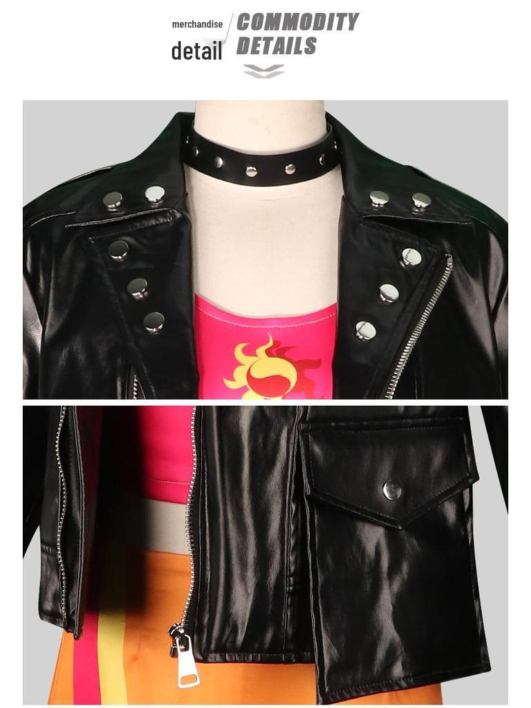 Fantasia Cosplay My Little Pony Sunset Shimmer - Menina de Ponyville Roupa de Palco Anime (Estilo Europeu e Americano)
