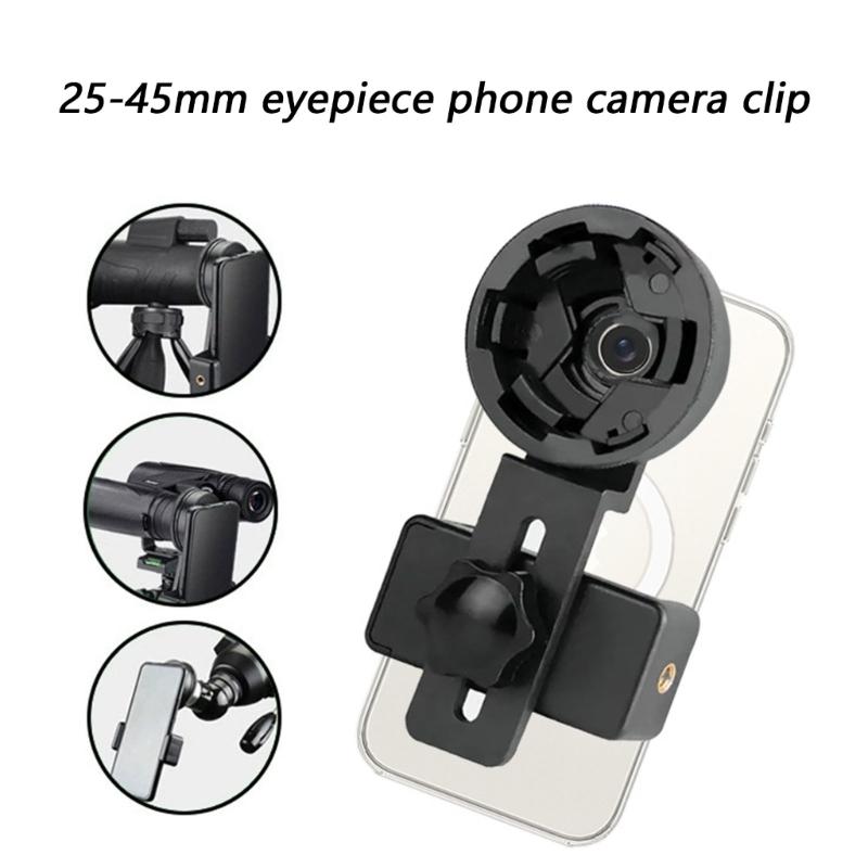 Telescope Phone Mounting Bracket Fast Release Mechanism Broad Device Compatibility Secure Grip Design Travel Friendly