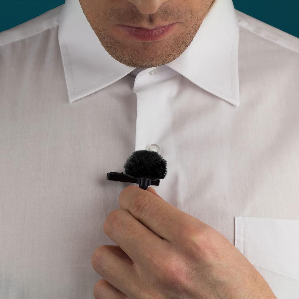 PATIKIL Protectores de Viento de Pelo para Micrófono, 7mm x 65mm, Cubiertas para Micrófono, Parabrisas para Micrófonos de Interior y Exterior, Negro y Blanco, 4 Piezas