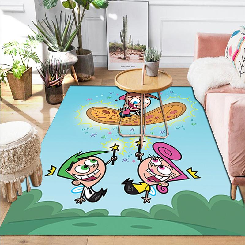 Fairly OddParents Rug Floor Mat for Living Room or Bedroom Soft and Comfortable Carpet a Gift for Birthday and Holiday.