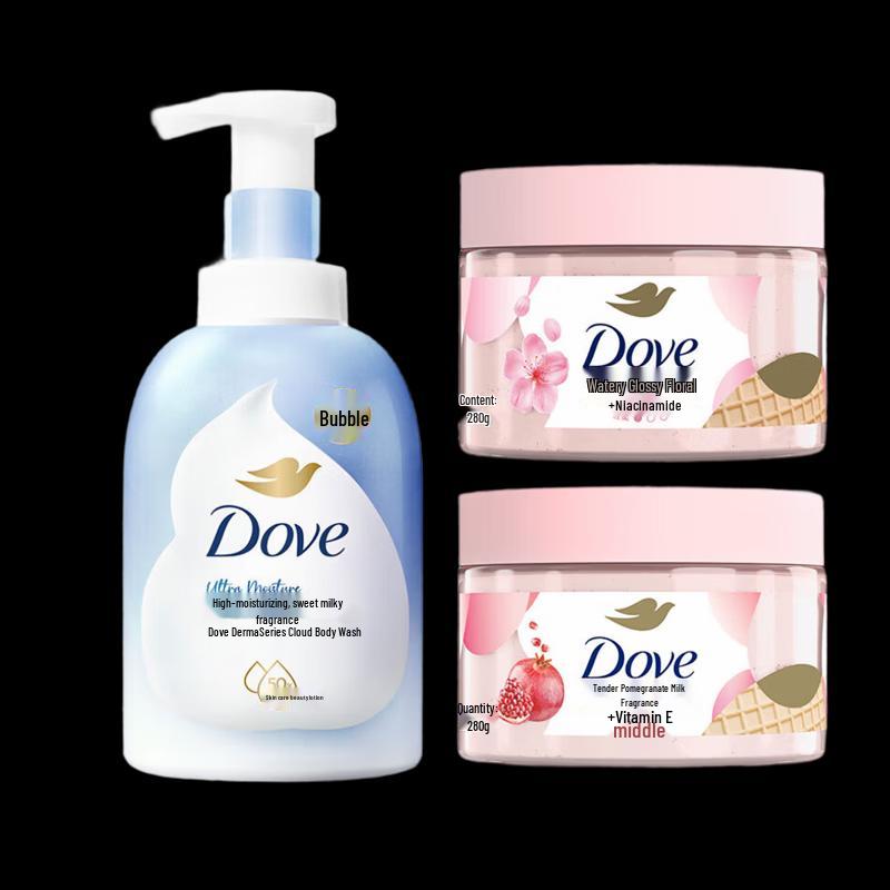 Dove Shower & Scrub Skincare Set