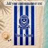 Beach TowelPortsmouth FC Custom Name Text Personalized Soft Towel for Beach Pool Indoor Home Decor Gift