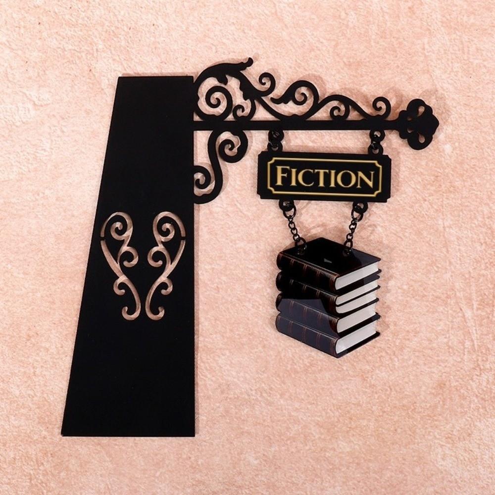 Creative Metal Book Divider Lightweight Library Wall Bookshelf Book Partition Board Book Shelf