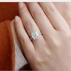 Real S925 Sterling Silver Color 2 Carats Moissanite Diamond Ring for Women Fine Anillos Mujer Silver 925 Jewelry Bizuteria Rings