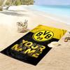Name Custom Borussia Dortmund Logo Print Beach Towel, Large Soft Quick Dry Towel for Beach Camping Swimming