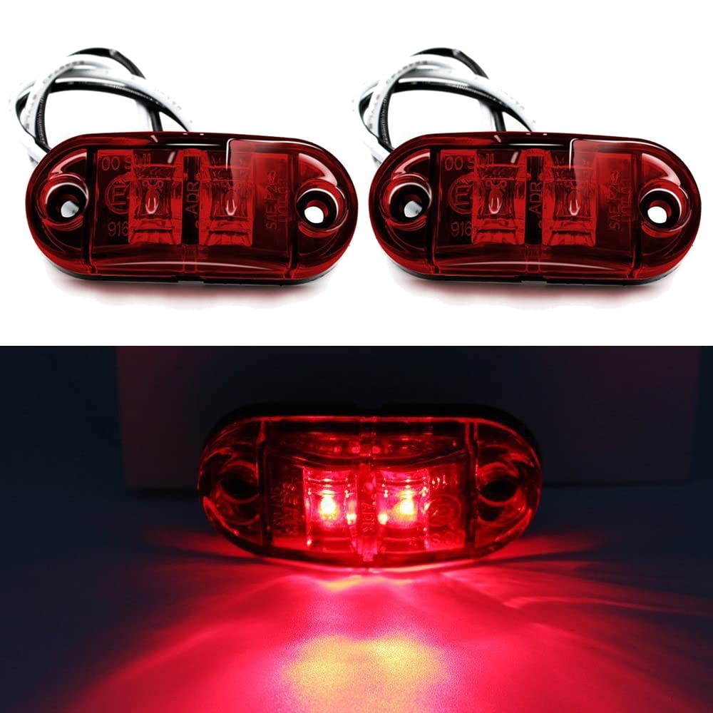 

Truck LED Marker Lamp Side Marker Car Width Light 24V Universal Set of 2 (Red) красный