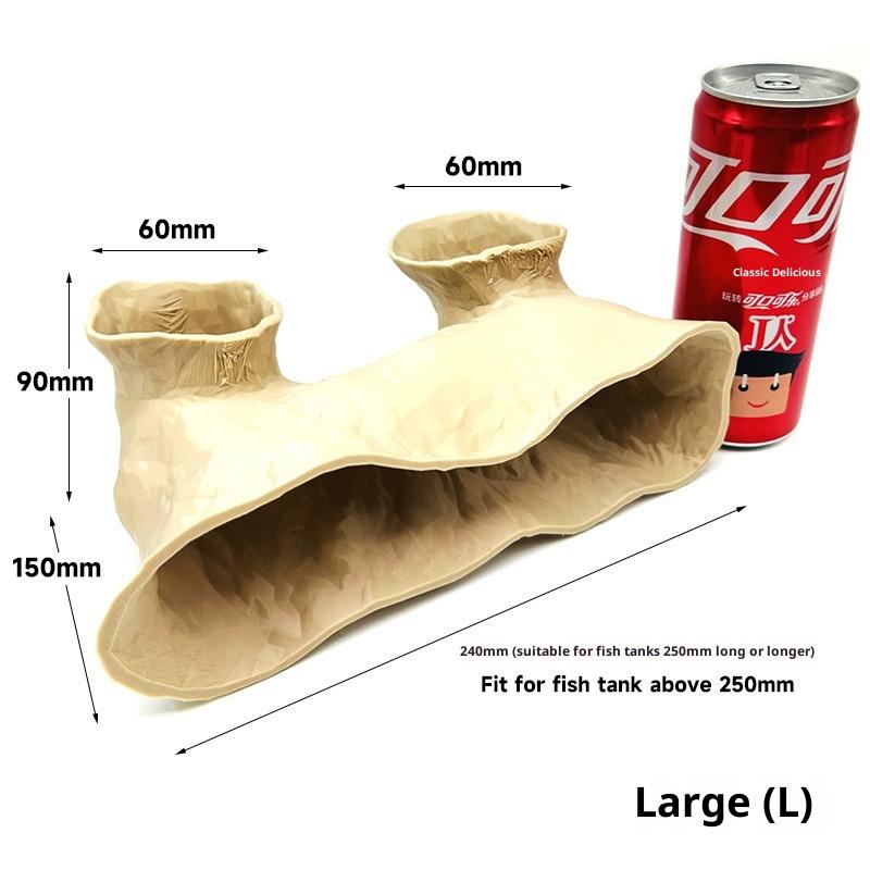 Fish Tank Underground Cave For Fish Shrimp Reptile Shelter Hiding Houses Tunnel Cave Landscaping Aqaurium Decoration