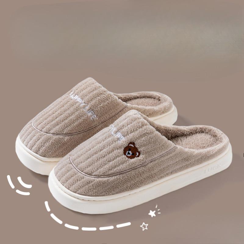 

Хлопковые тапочки, Домашняя обувь с противоскользящей подошвой, Толстоподошвенные Fits 39-40