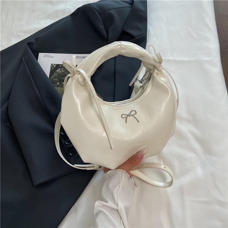 

Premium bow bag women s new trendy and popular versatile shoulder bag fashion Spice girl underarm bag белый
