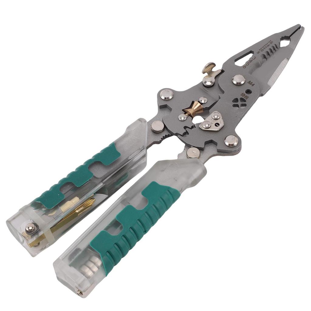20 in 1 Abisolierer Multifunktionales Elektrisches Test Faltzange Werkzeug zum Abisolieren Crimpen Klemmen 8,8 Zoll