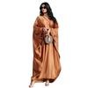 MQ137 Women's Solid Color Cardigan Robe Abaya - Middle Eastern Turkish Style
