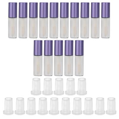 15 Stück Kleine Lipgloss-Tuben 1,2 ml Lipglanzflaschen Probepackung Kosmetikbehälter mit Gummi