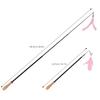 Cat Teaser Wand Retractable Interactive Cat Feather Toy With Bell For Cat Kitten