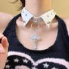 Studded Rivet Choker Gothic Fake Collar Necklace Unique Punk Choker  Streetwear
