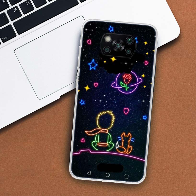 The Little Prince Fox Cartoon Phone Case For Xiaomi Poco X3 GT X4 NFC M4 Pro M3 M2 F3 F2 F1 Mi Note 10 A3 A2 Lite A1 CC9E Fundas