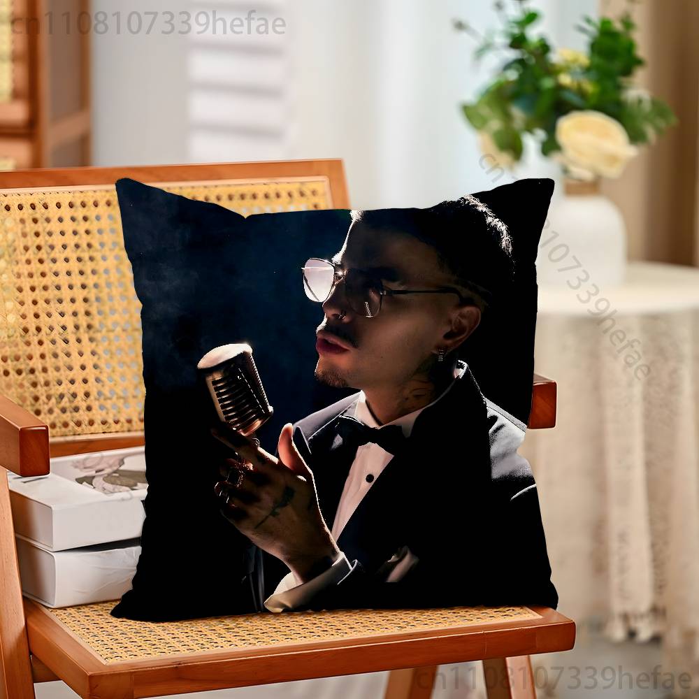 RRauw Alejandro Rapper  Pillow Cases for Bedroom Living Room Sofa Home Decor Polyester Cushion Cover with Zipper