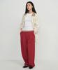 MUSINSA STANDARD WOMAN Women'S Double Knit Two-Tuck Wide Lounge Sweatpants [Chili Red]
